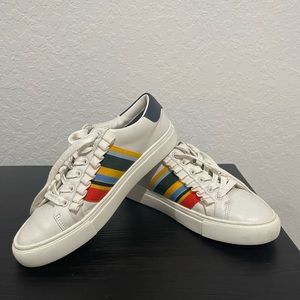 Tory Burch sport striped leather sneakers